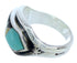 Southwest Multicolor Inlay Silver Ring Size 6-1/4 YS72302